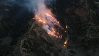 صورة متداولة لحريق مستودع الأسلحة غربي تركيا