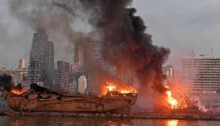 جانب من انفجار مرفأ بيروت - أرشيفية