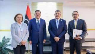رئيس الحكومة الليبية ووزيرة الداخلية الإيطالية 