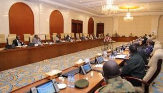 جانب من اجتماع مجلس الأمن والدفاع السوداني