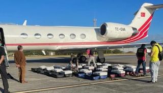 صورة للطائرة أثناء ضبطها