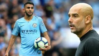 جوارديولا مدرب مانشستر سيتي ونجمه رياض محرز
