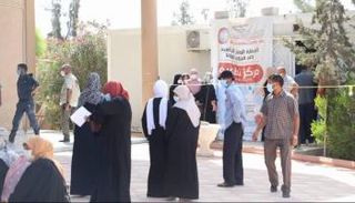 أحد مراكز التطعيم ضد كورونا في ليبيا - أرشيفية