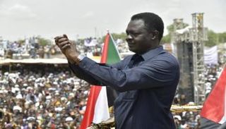 مني أركو مناوي خلال مراسم التنصيب