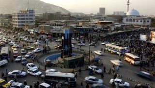 تقاطع مروري في العاصمة الأفغانية كابول