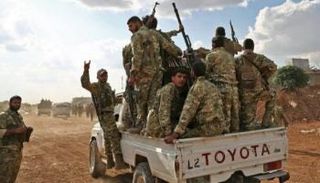 عناصر من المرتزقة السوريين - المرصد السوري