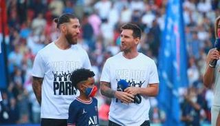 ليونيل ميسي وسيرجيو راموس في باريس سان جيرمان