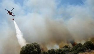  اندلاع حرائق شرق أثينا