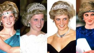 الأميرة الراحلة ديانا مرتدية تيجانها المفضلة