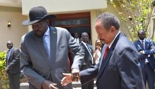 عبدالله حمدوك وسلفاكير ميارديت بجوبا في جنوب السدوان