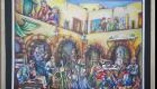 "الحارة المصرية" تأسر الألباب في اليابان.. لوحة من إبداعات فتاة عمرها 16 عاما