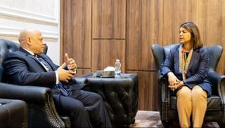 السفير المصري ووزيرة الخارجية الليبية 