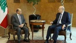 لقاء سابق بين الرئيس اللبناني ورئيس الحكومة المكلف