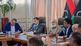 اجتماع سابق بين الحكومة والمجلس الرئاسي في ليبيا 