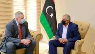 جانب من لقاء يان كوبيش وحسين القطراني