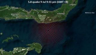إندونيسيا تسجل 19 هزة ارتدادية عقب زلزال بقوة 5.8 درجة 