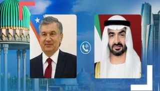 الشيخ محمد بن زايد آل نهيان وشوكت ميرزاييف رئيس أوزبكستان