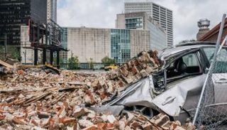 جانب من أضرار الإعصار أيدا 