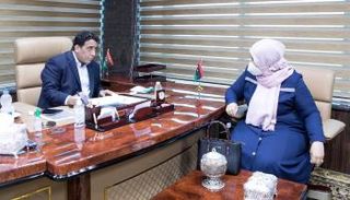 رئيس المجلس الرئاسي ووزيرة العدل الليبية 