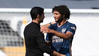 محمد النني وأرتيتا مدرب أرسنال