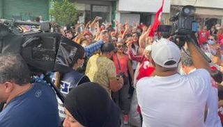 جانب من اعتصام 