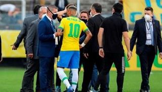 من مباراة البرازيل والأرجنتين في تصفيات كأس العالم 2022