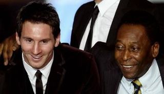 ليونيل ميسي مع بيليه