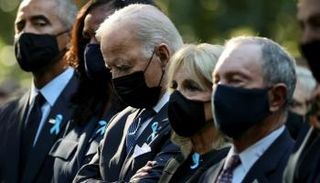 بايدن وأوباما خلال تأبين ضحايا 11 سبتمبر - رويترز