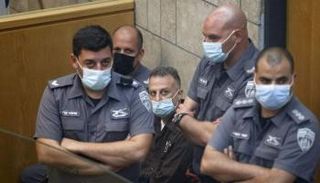 جانب من جلسة محاكمة الأسرى الفلسطينييون