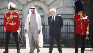 جونسون يستقبل الشيخ محمد بن زايد آل نهيان