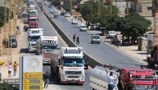 صهاريج المازوت الإيراني أثناء دخولها إلى لبنان