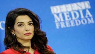 المحامية في مجال حقوق الإنسان أمل كلوني- أ.ف.ب 