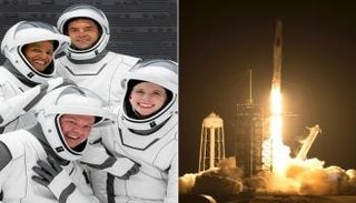 سياح الفضاء الأربعة في 