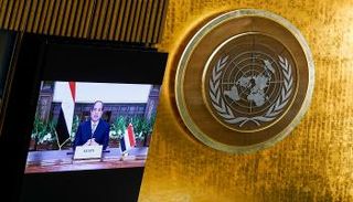 جانب من كلمة الرئيس المصري عبدالفتاح السيسي