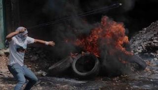 جانب من المواجهات في كفر قدوم 