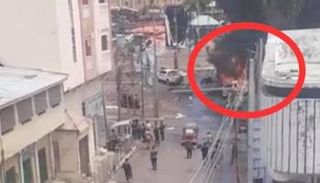 موقع التفجير بمحيط القصر الرئاسي في مقديشو