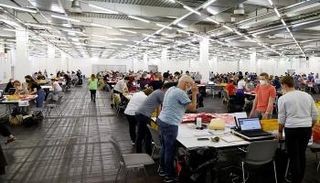 مراكز فرز الأصوات في الانتخابات البرلمانية الألمانية