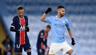 رياض محرز نجم مانشستر سيتي ضد باريس سان جيرمان