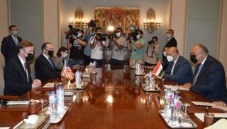 شكري خلال لقائه مستشار الأمن القومي الأمريكي