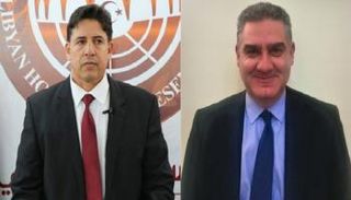 سفير اليونان بليبيا "يمين الصورة" والعقوري "يسار"