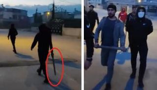 صورة من مقطع الفيديو لبعض المشتبه بهم