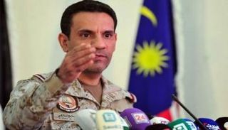 العقيد تركي المالكي المتحدث باسم التحالف العربي في اليمن بقيادة السعودية