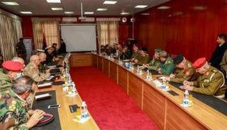 لقاء الناظوري والحداد بحضور قيادات عسكرية في الجانبين