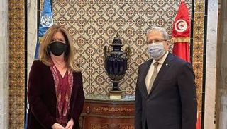 المستشارة الأممية ووزير الخارجية التونسي 