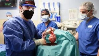الفريق الطبي الذي أجرى الجراحة
