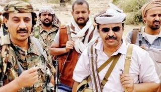 من اليمين.. محافظ البيضاء يتفقد جبهات القتال على حدود أبين- أرشيفية