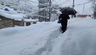 ثلوج كثيفة عند إحدى مناطق السليمانية في كردستان العراق