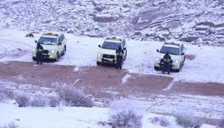 الثلوج تغطي المناطق الجبلية في السعودية