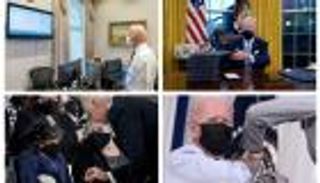 بايدن بالبيت الأبيض.. محطات العام الأول في صور