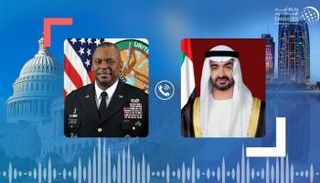 الشيخ محمد بن زايد آل نهيان ووزير الدفاع الأمريكي